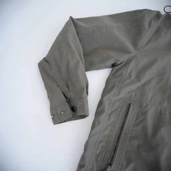 Vintage London Fog Olive  Green Zip Up Windbreaker Jacket S - Picture 9 of 13